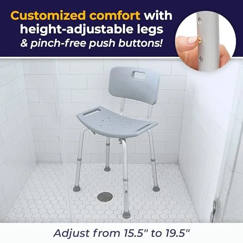 Drive Medical Shower Chair with Back Review image 3