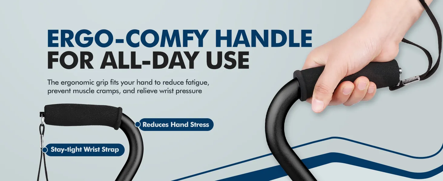 KINGGEAR F1 Walking Cane Review: Quad Base Support image 9