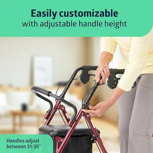 Medline Steel Rollator Walker with Seat Review image 4