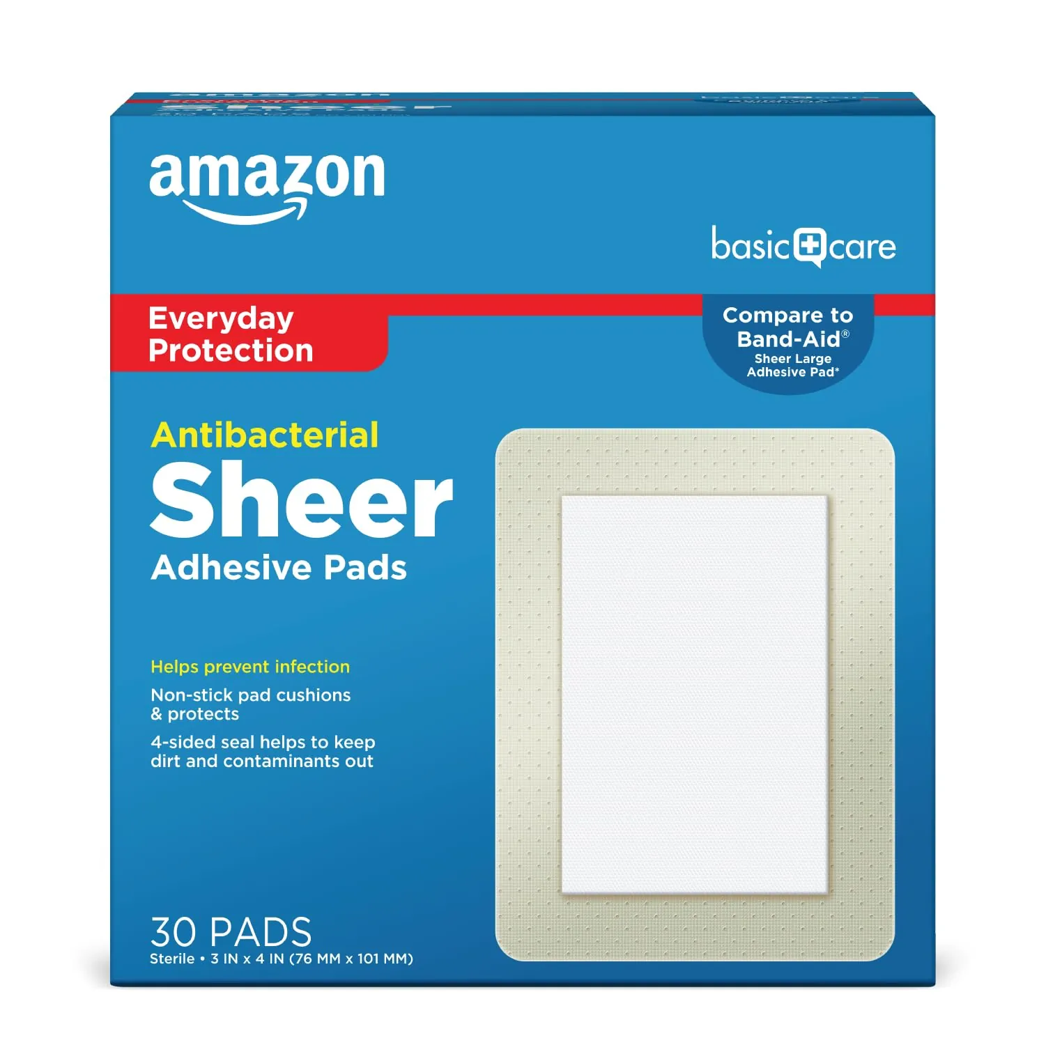 Amazon Basic Care Sheer Adhesive Pad Bandages Review image 8