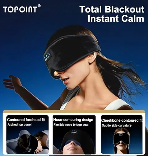 TOPOINT Sleep Mask Review: Bluetooth Sleep Headphones image 2