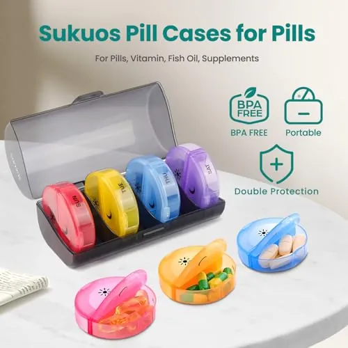 Sukuos Large Weekly Pill Organizer Review image 2