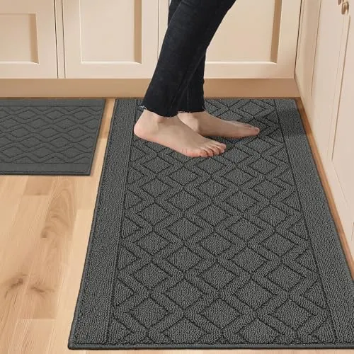 COSY HOMEER Kitchen Rug Mats Review: Washable Set image 2