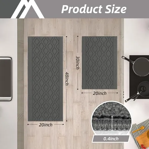 COSY HOMEER Kitchen Rug Mats Review: Washable Set image 7