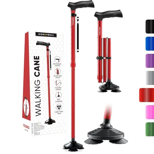 HONEYBULL Walking Cane Review: Foldable Mobility Support