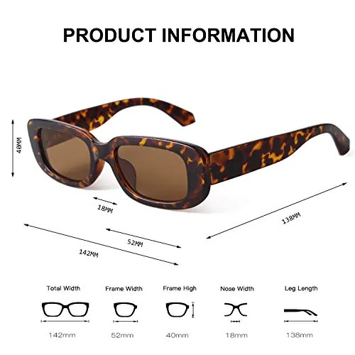 BUTABY Rectangle Sunglasses Review: Retro UV400 Frames image 4