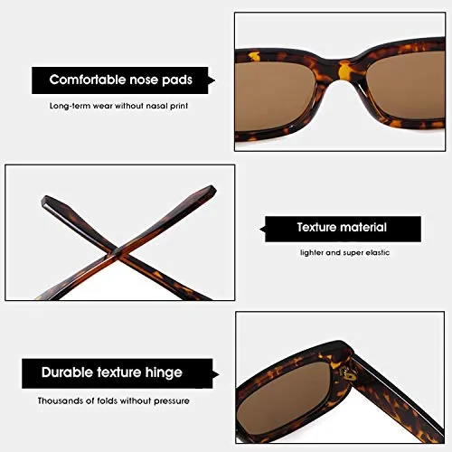 BUTABY Rectangle Sunglasses Review: Retro UV400 Frames image 5