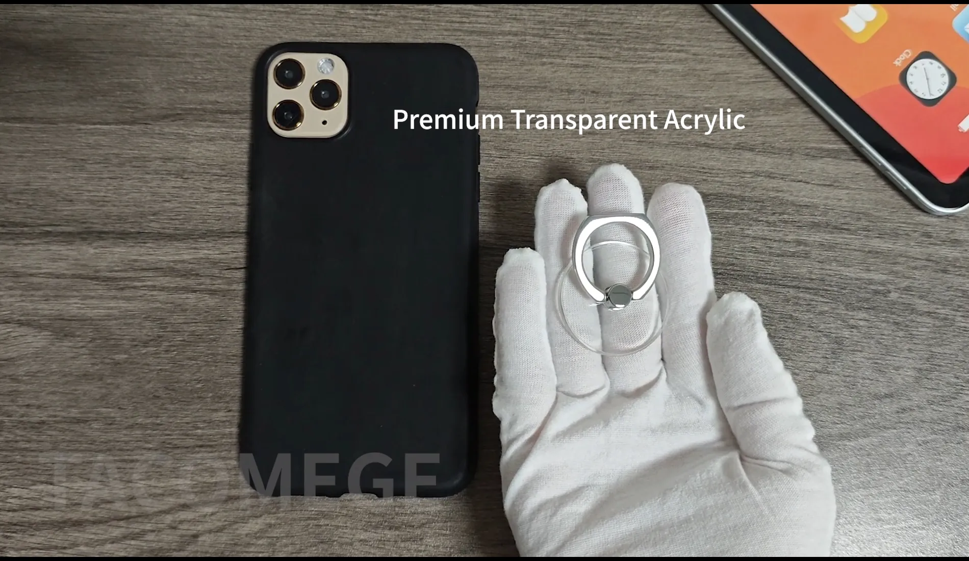 TACOMEGE Clear Phone Grip Review: Ring Holder Stand image 7