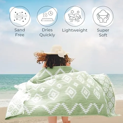 Mebien Turkish Beach Towel Review: Quick-Dry Cotton Travel Towel image 3
