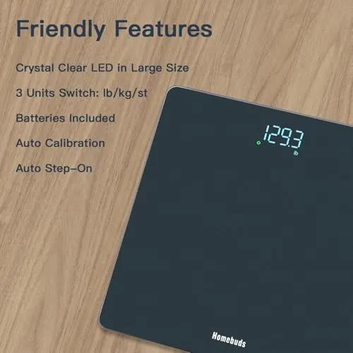 Homebuds Bathroom Scale Review: Basic Weight Tracking image 5