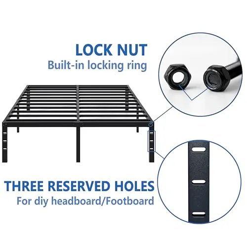 NEW JETO Metal Bed Frame Review: Queen Platform Bed image 6