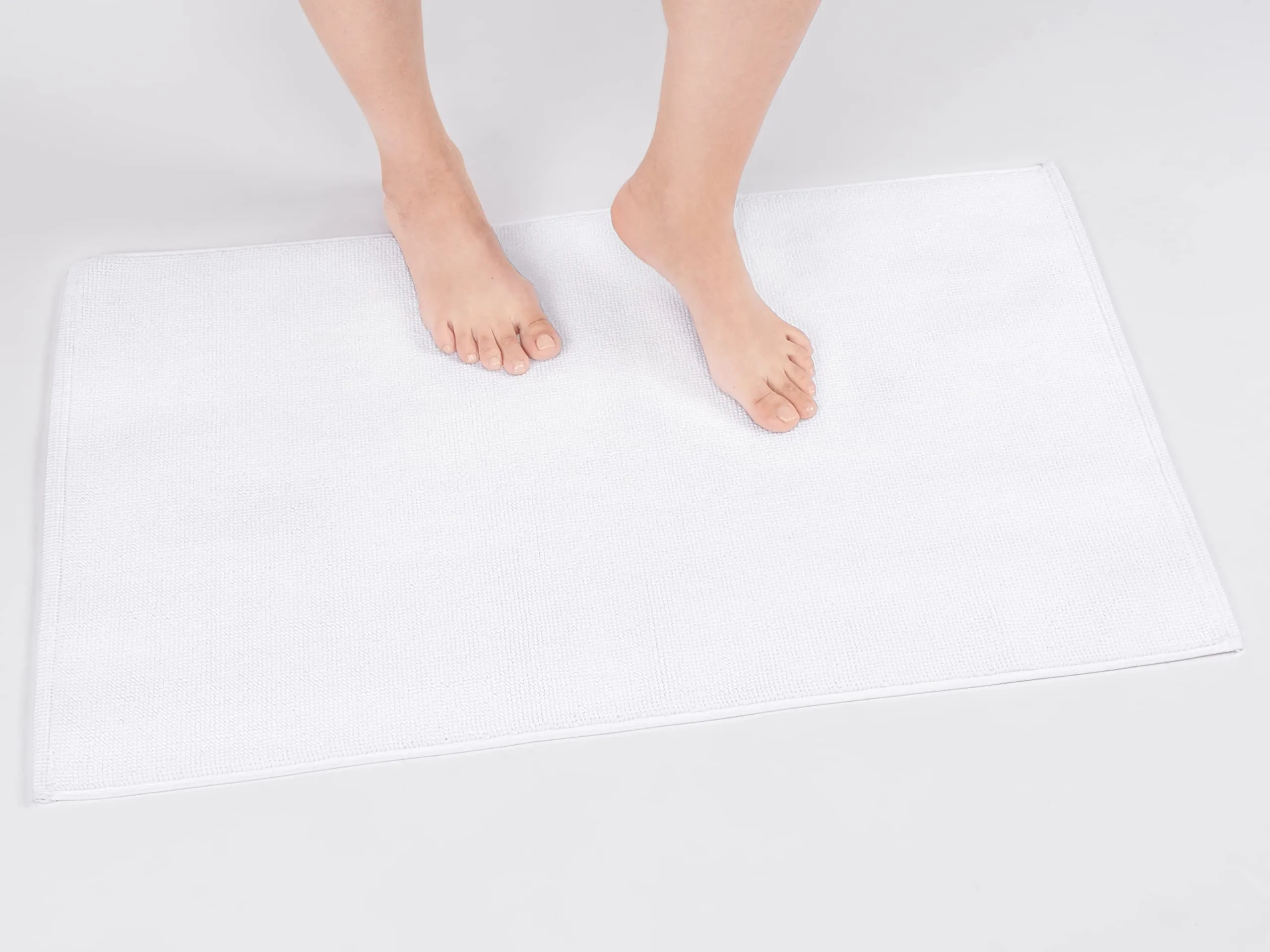 Cotton Paradise 100% Cotton Turkish Bathmat Rug (Quick Dry, Non Slip, 17x24, Snow White)