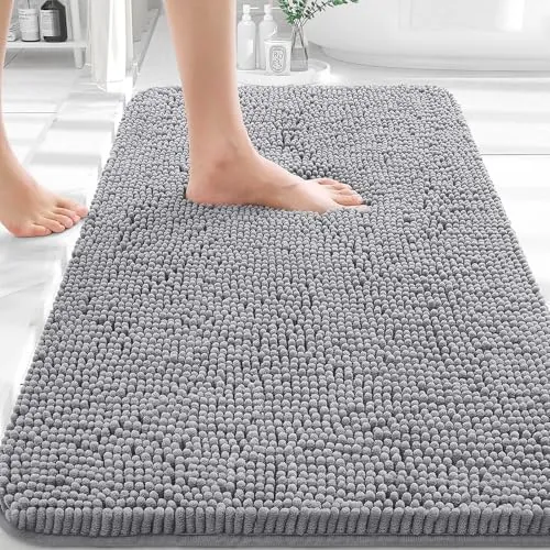 OLANLY Bathroom Rugs Review: Soft Chenille Bath Mat image 2