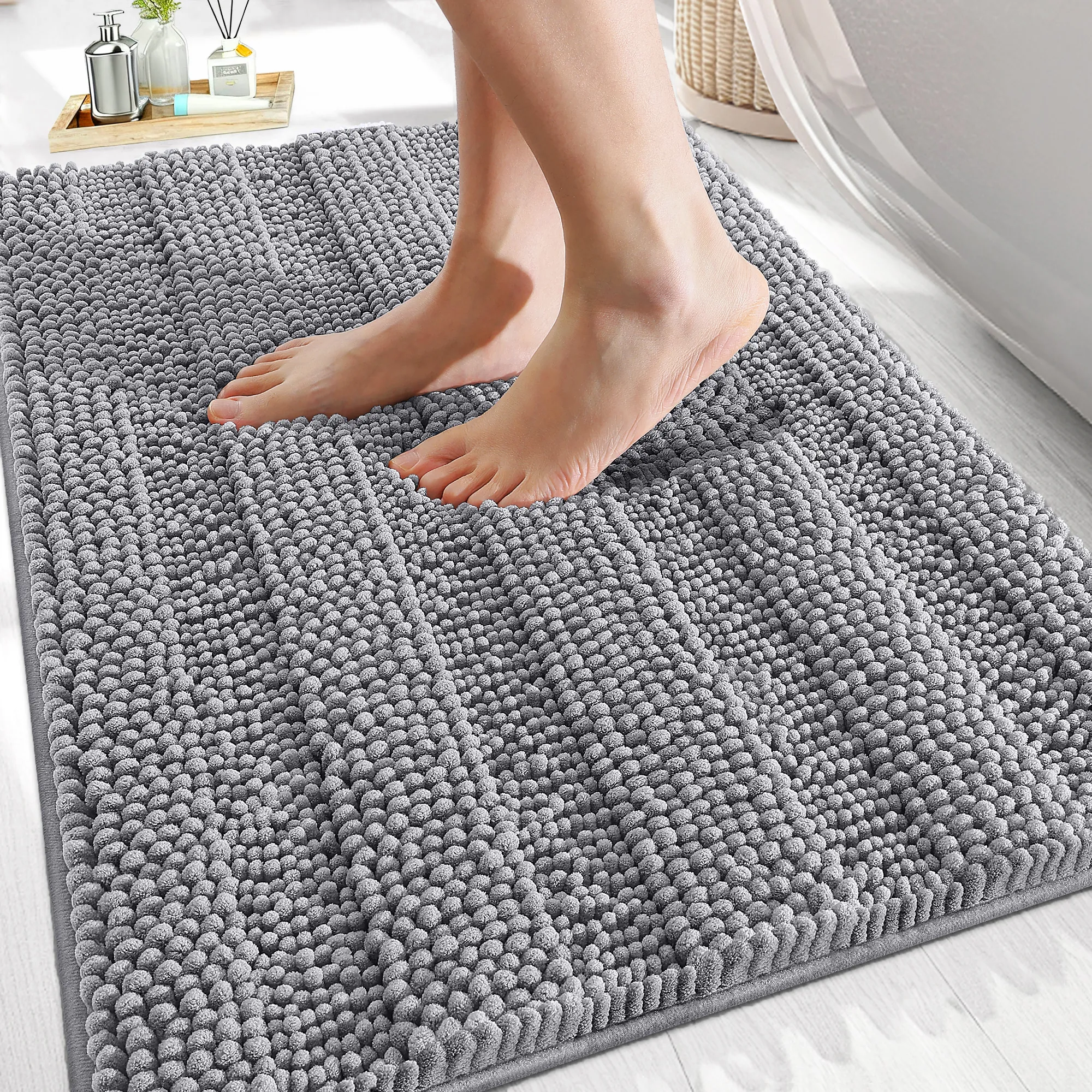 OLANLY Bathroom Rugs Review: Soft Chenille Bath Mat image 9