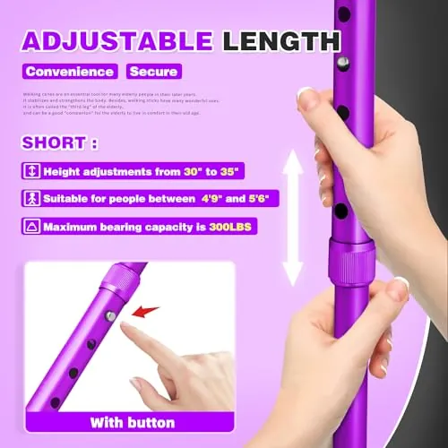 BigAlex Folding Walking Cane Review: LED Quad Base image 6