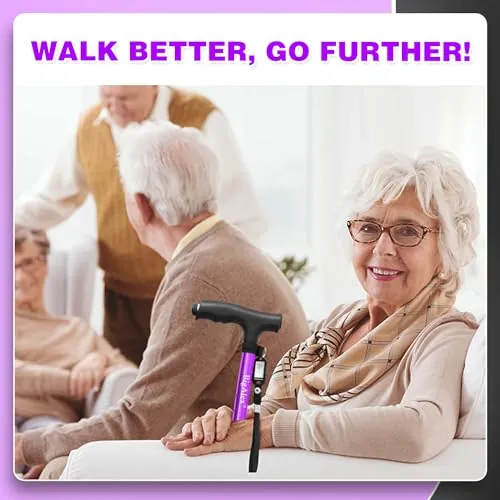 BigAlex Folding Walking Cane Review: LED Quad Base image 7