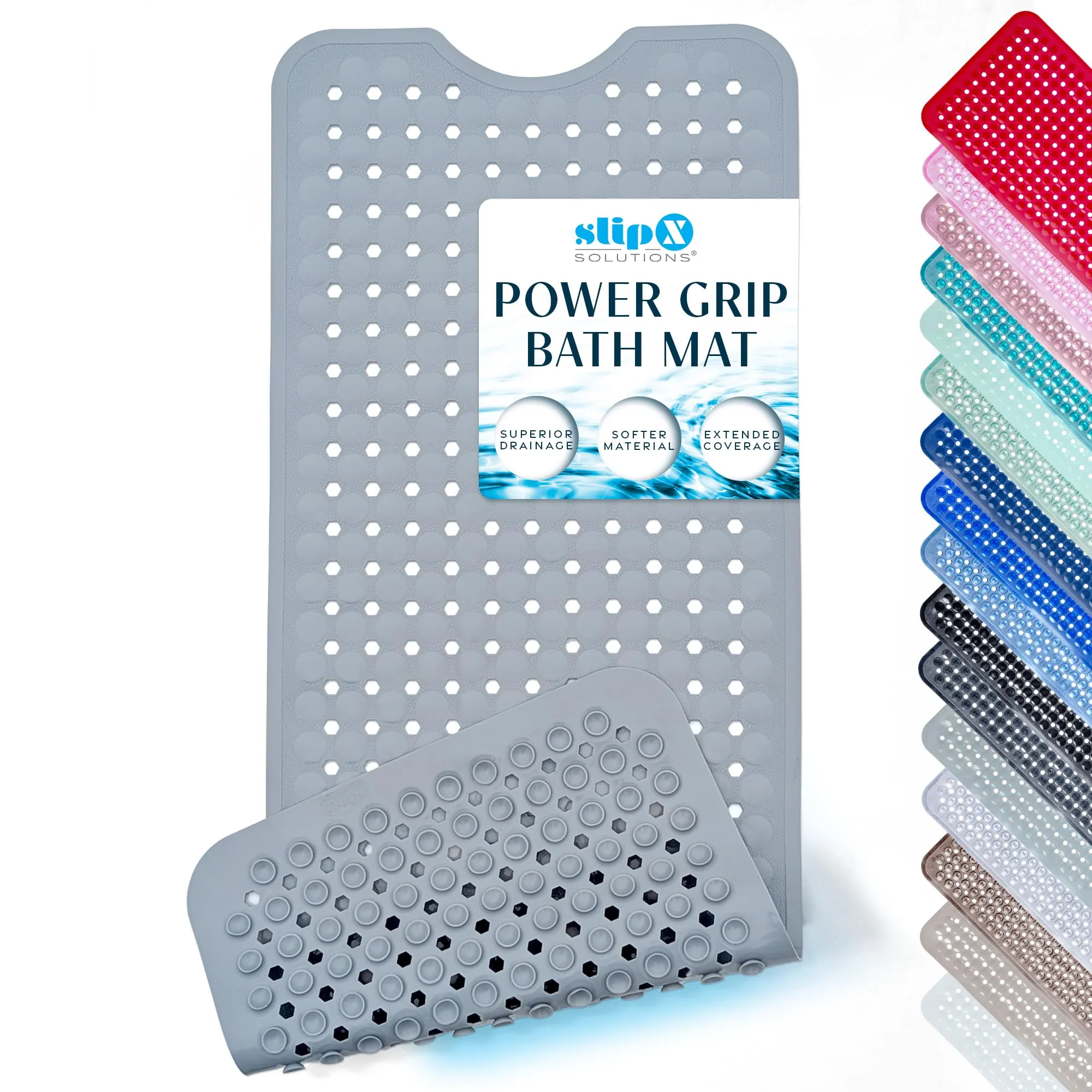 SlipX Solutions Power Grip Bathtub Safety Mat (...